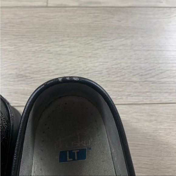 DANSKO Black LT PRO Nursing Clog Shoes Floral Tooled - Picture 7 of 11